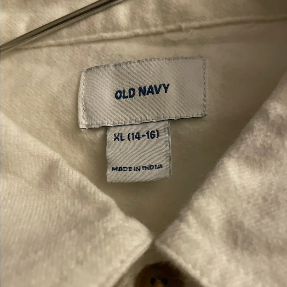 Old Navy White Boys Long Sleeve Shirt XL Boy
